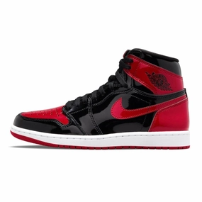 Air Jordan 1 High Retro Bred Patent Varsity Red Black White Air Jordan basketball shoes with classic look