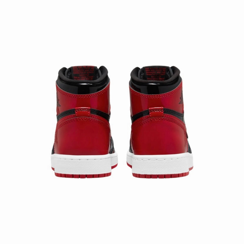 Air Jordan 1 High Retro Bred Patent Varsity Red Black White Basketball Shoes