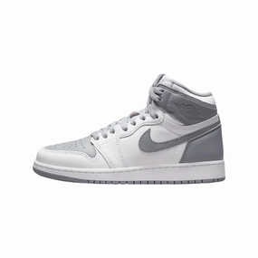 Air Jordan 1 High Retro GS White Stealth Grey Air Jordan basketball shoes with classic look