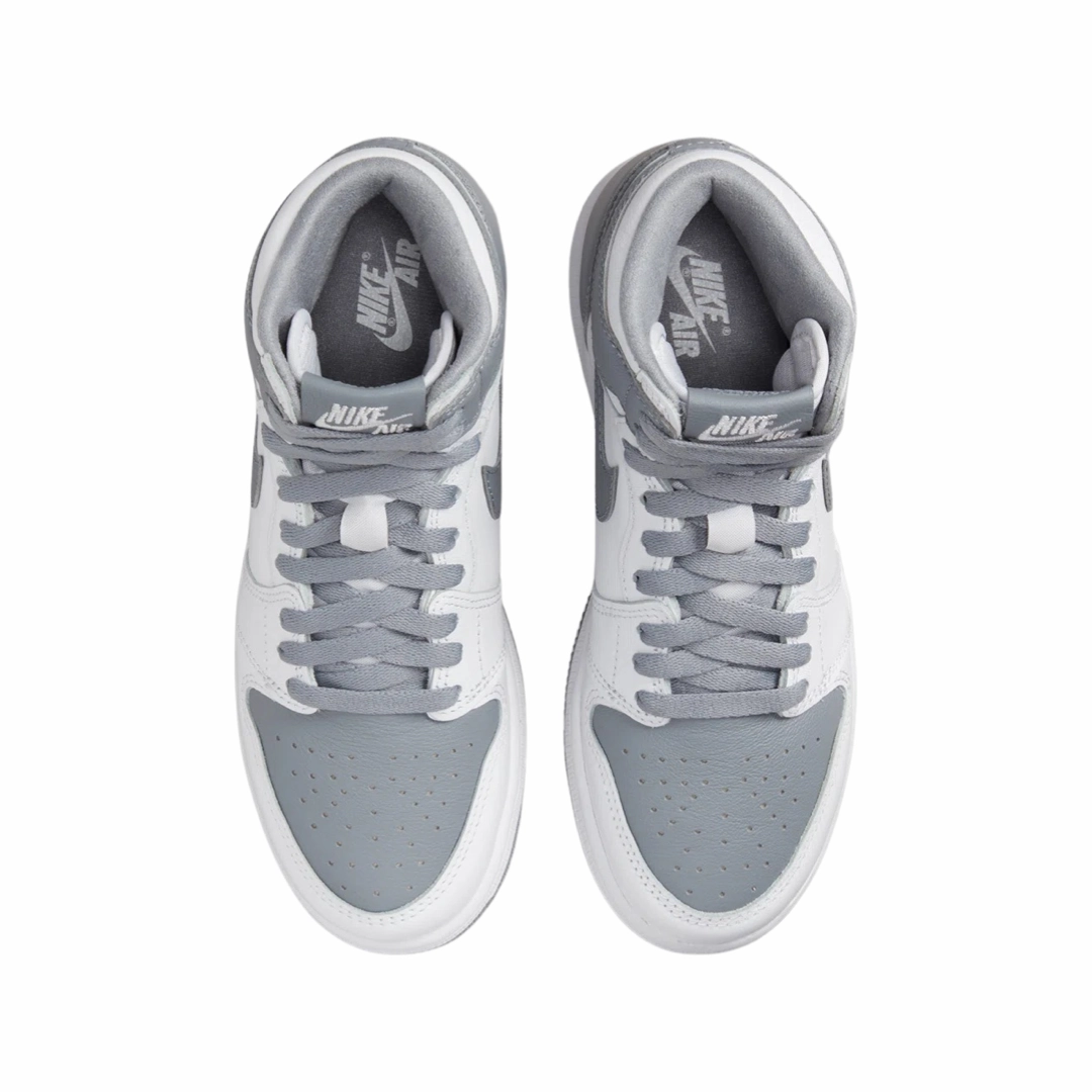 Air Jordan 1 High Retro GS White Stealth Grey Basketball Shoes