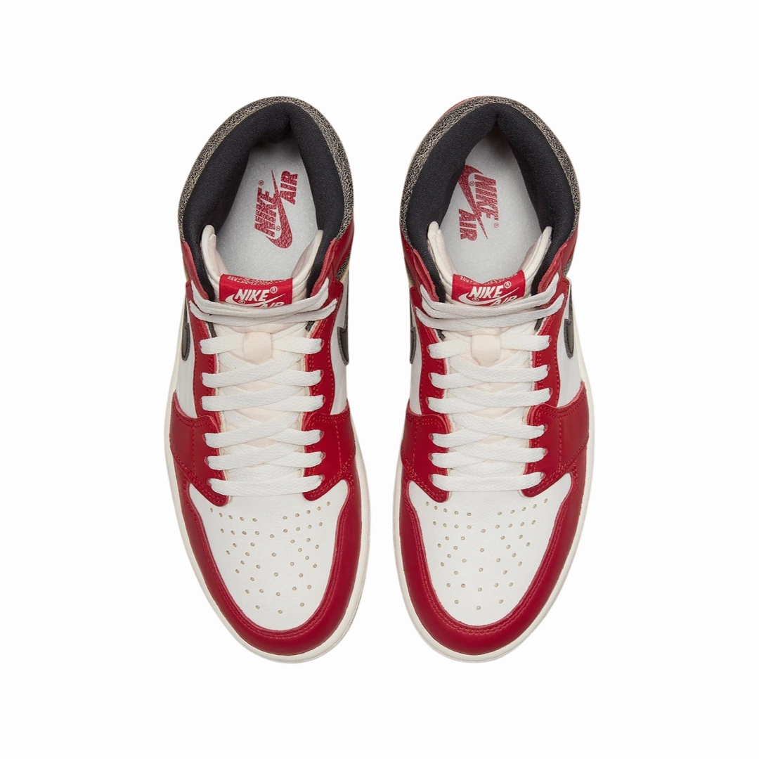Air Jordan 1 High Retro Lost and Found Varsity Red Black Sail Muslin Basketball Shoes