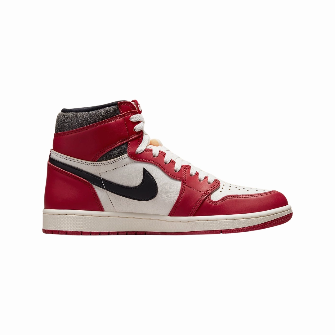 Air Jordan 1 High Retro Lost and Found Varsity Red Black Sail Muslin Basketball Shoes