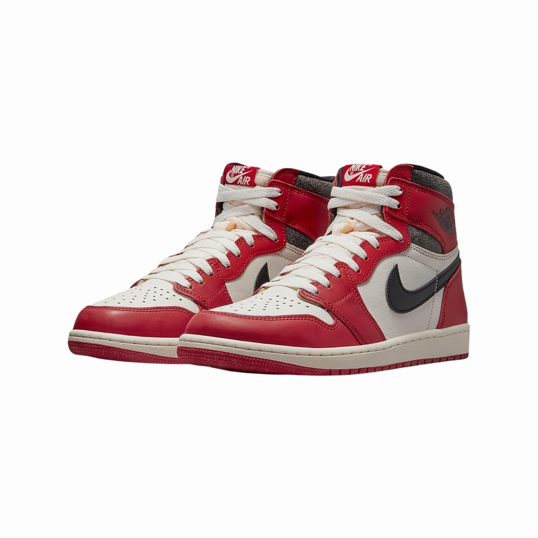 Air Jordan 1 High Retro Lost and Found Varsity Red Black Sail Muslin Basketball Shoes