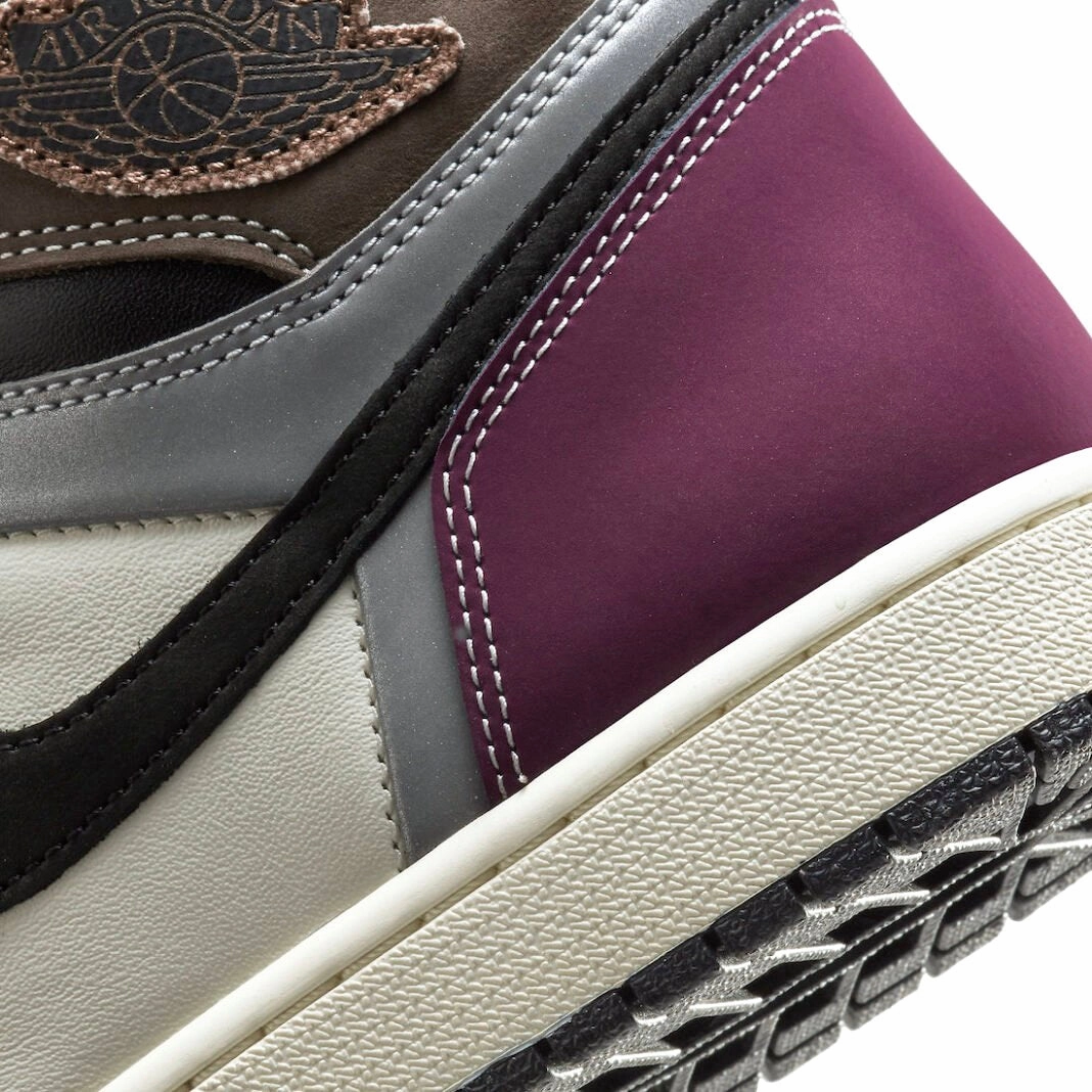 Air Jordan 1 High Retro OG Black Archaeo Pink Brown Basketball Shoes