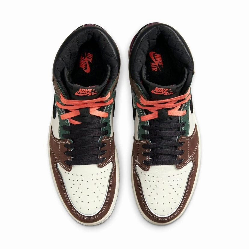 Air Jordan 1 High Retro OG Black Archaeo Pink Brown Basketball Shoes