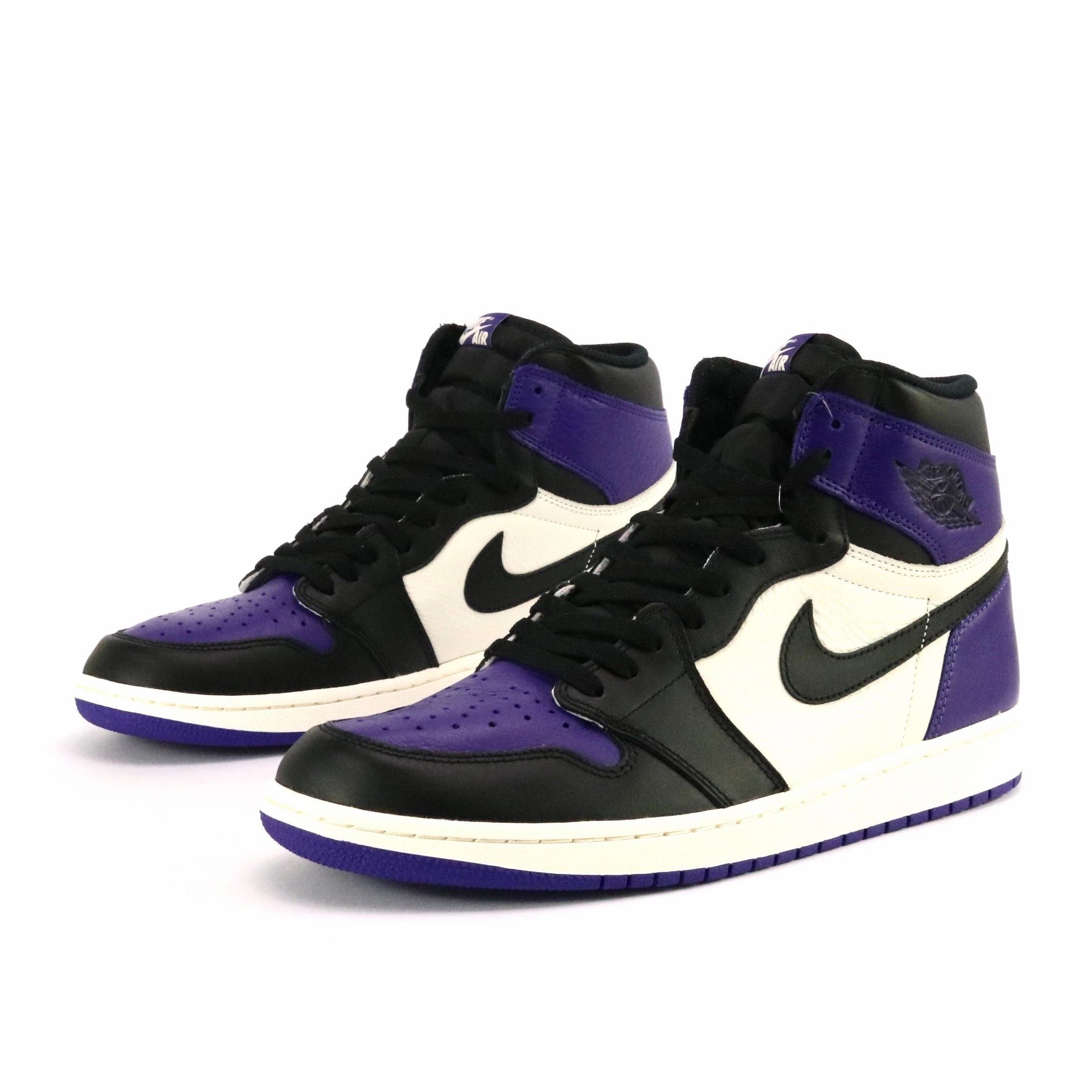 Air Jordan 1 High Retro OG Court Purple Toe Black Sail White 2018 Air Jordan retro sneakers for street style