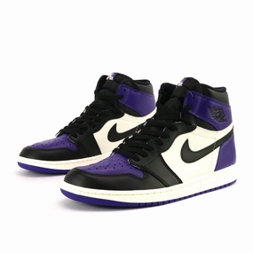 Air Jordan 1 High Retro OG Court Purple Toe Black Sail White 2018 Air Jordan retro sneakers for street style