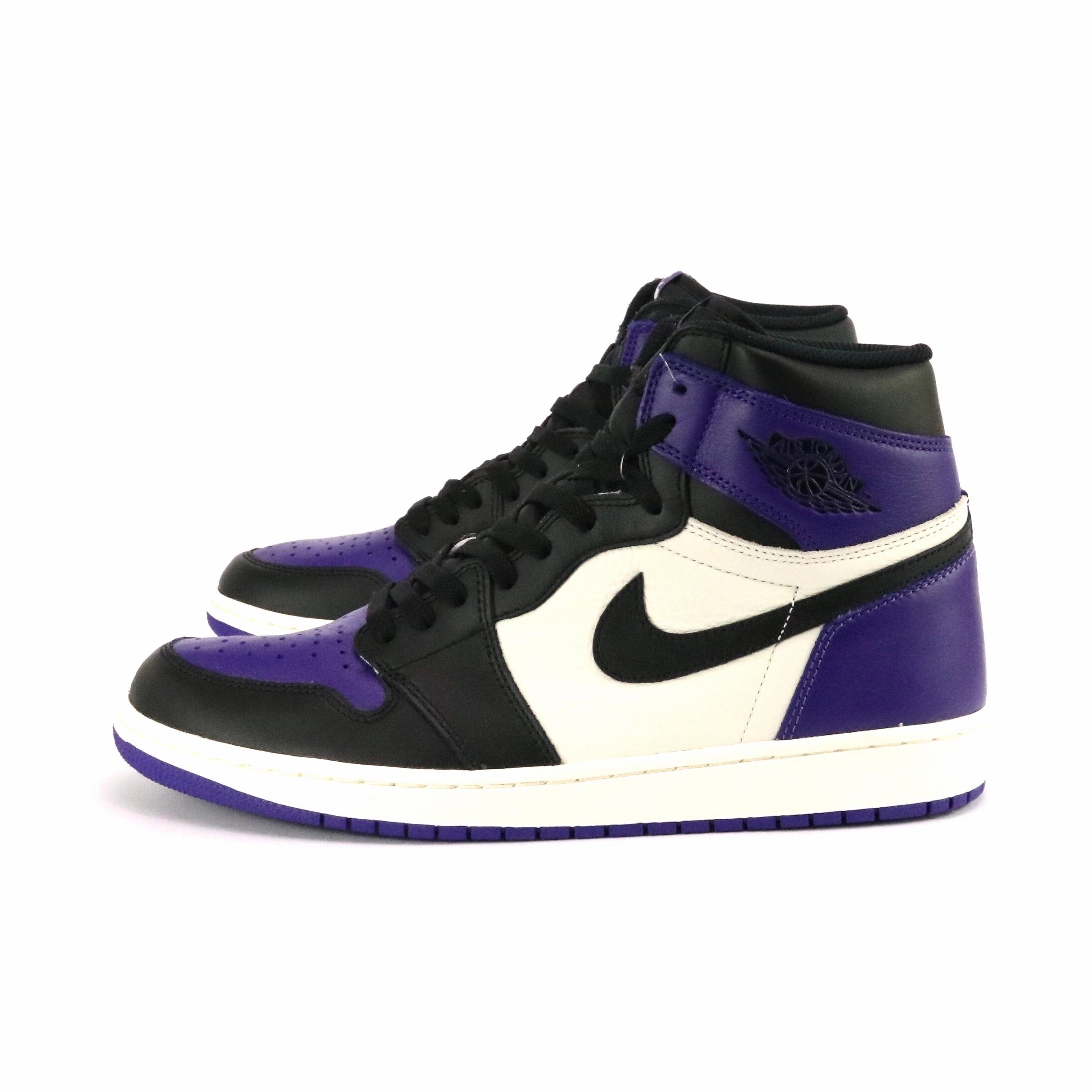 Air Jordan 1 High Retro OG Court Purple Toe Black Sail White 2018 Retro Sneakers