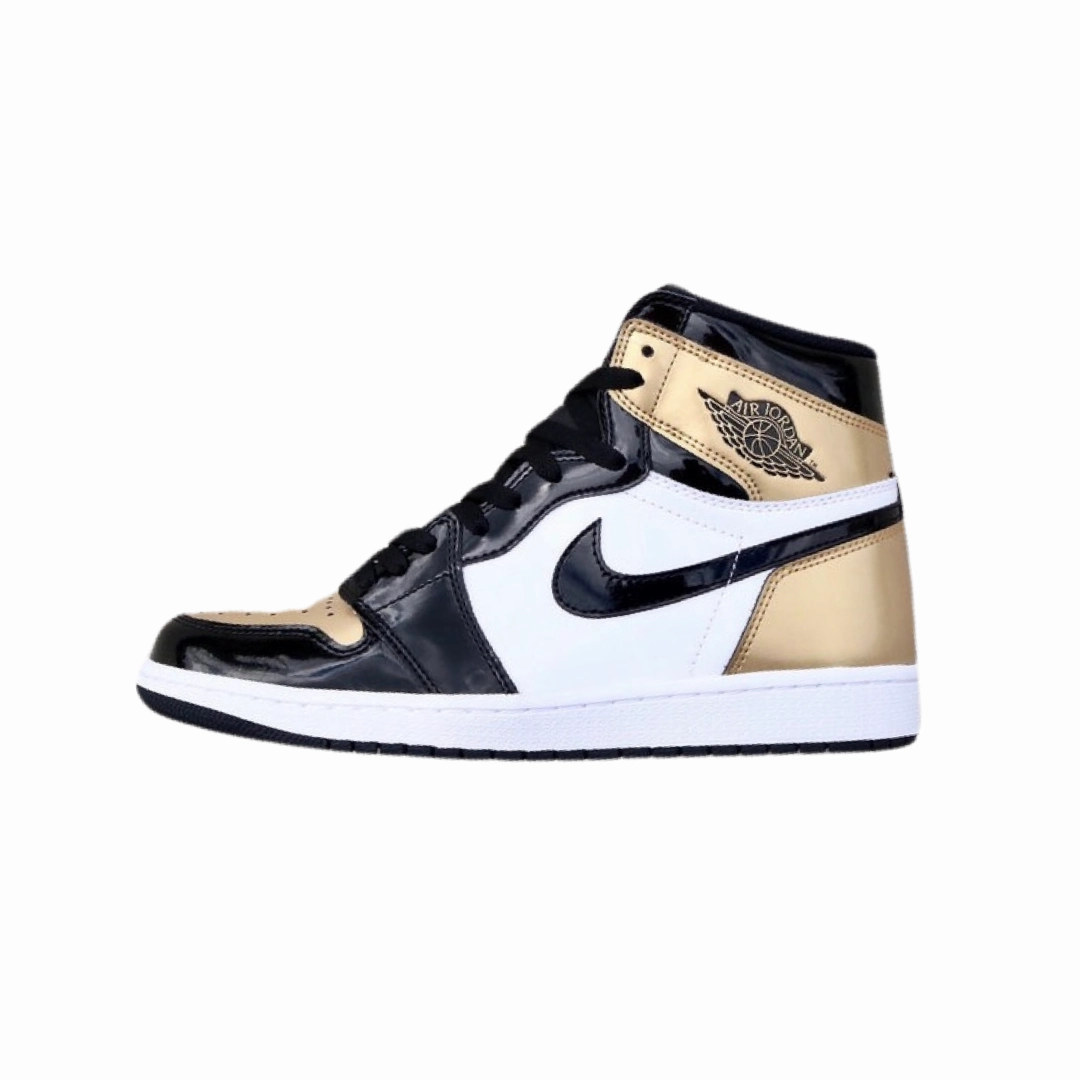 Air Jordan 1 High Retro OG NRG Gold Toe Black Metallic Gold Summit White Air Jordan retro sneakers for street style
