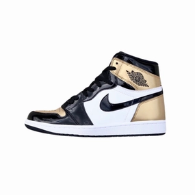 Air Jordan 1 High Retro OG NRG Gold Toe Black Metallic Gold Summit White Air Jordan retro sneakers for street style