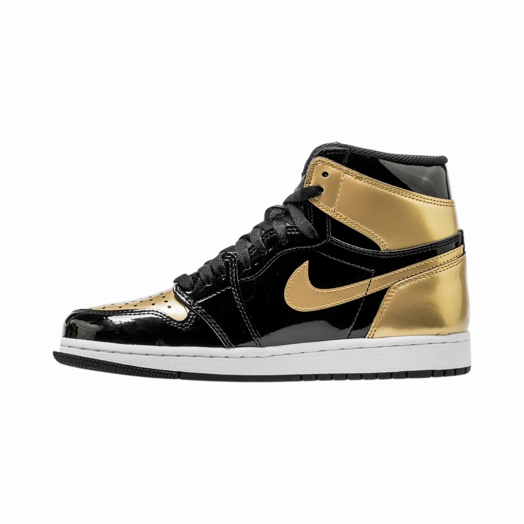 Air Jordan 1 High Retro OG NRG Gold Toe Black Metallic Gold Summit White Retro Sneakers