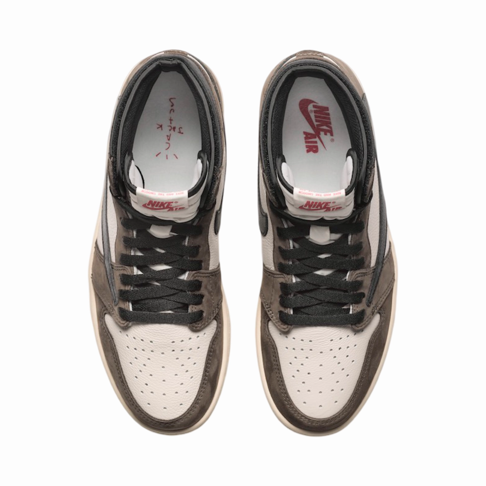 Air Jordan 1 High Retro Travis Scott Mocha Black University Red Retro Sneakers