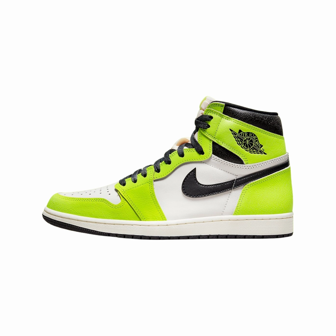Air Jordan 1 High Retro Visionaire Volt Black Sail Air Jordan basketball shoes with classic look