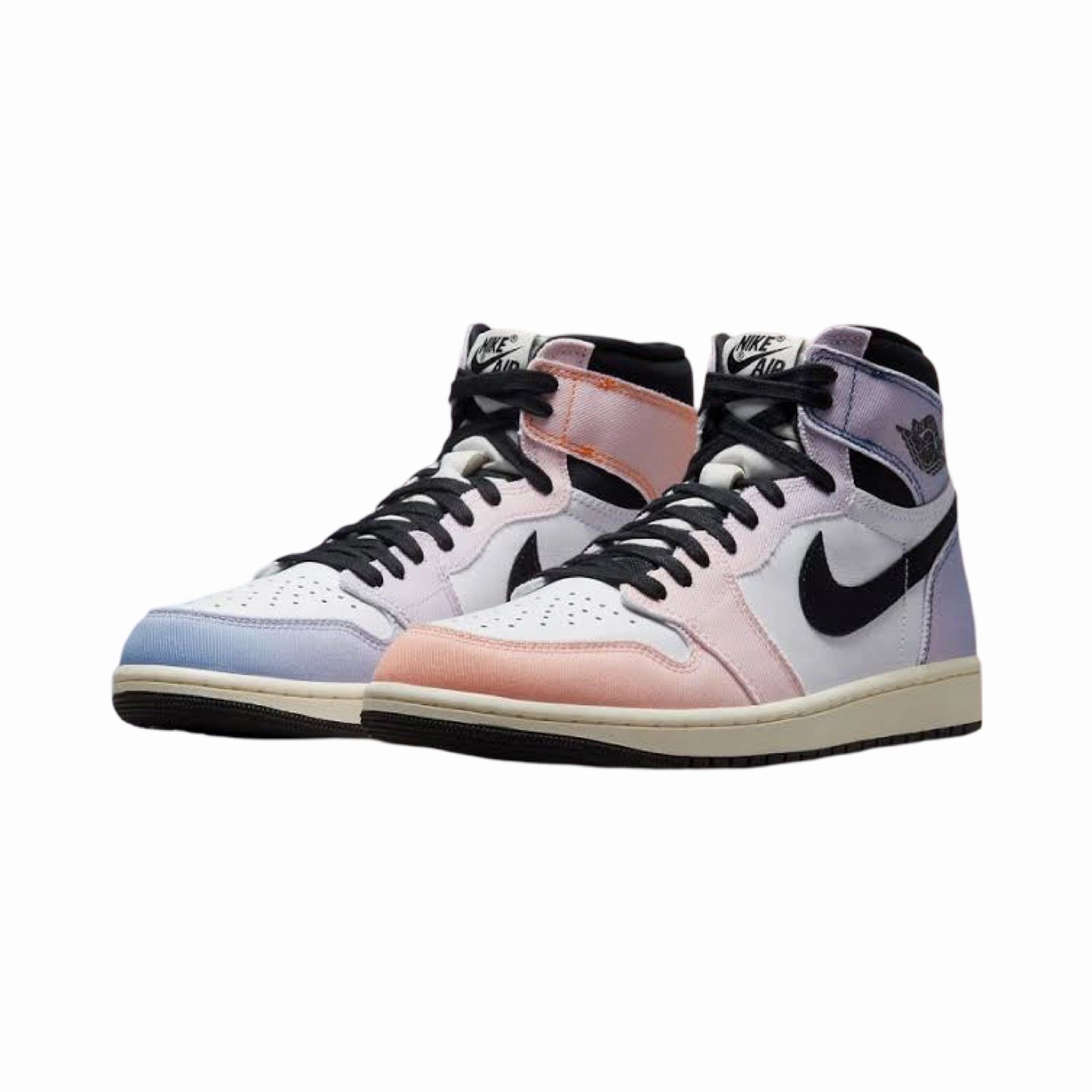 Air Jordan 1 High Skyline Vivid Orange Black Iced Lilac True Blue Sail Basketball Shoes