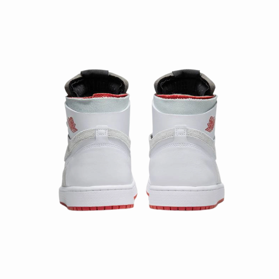 Air Jordan 1 High Zoom Air CMFT Hare White Light Silver Dark Concord True Red Basketball Shoes