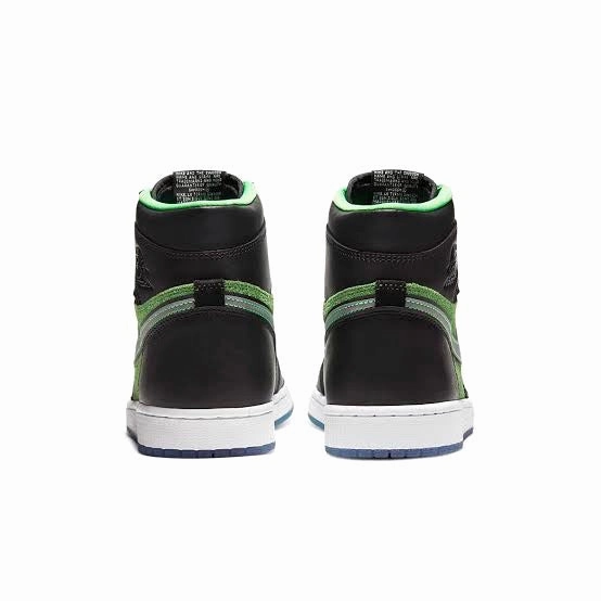 Air Jordan 1 High Zoom Air Rage Green Black Black Tomatillo Retro Sneakers