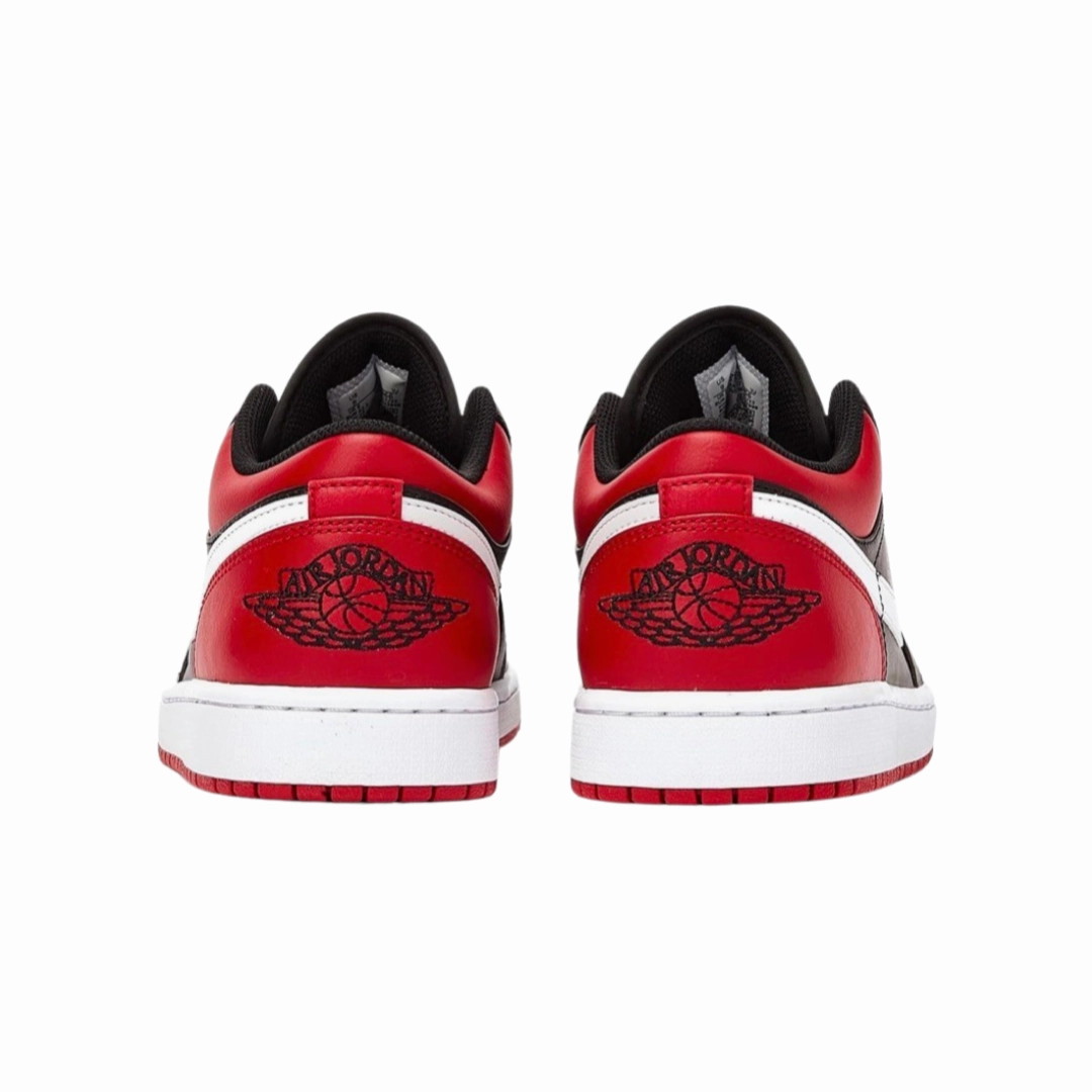 Air Jordan 1 Low Alternate Bred Toe Black Gym Red White Basketball Shoes
