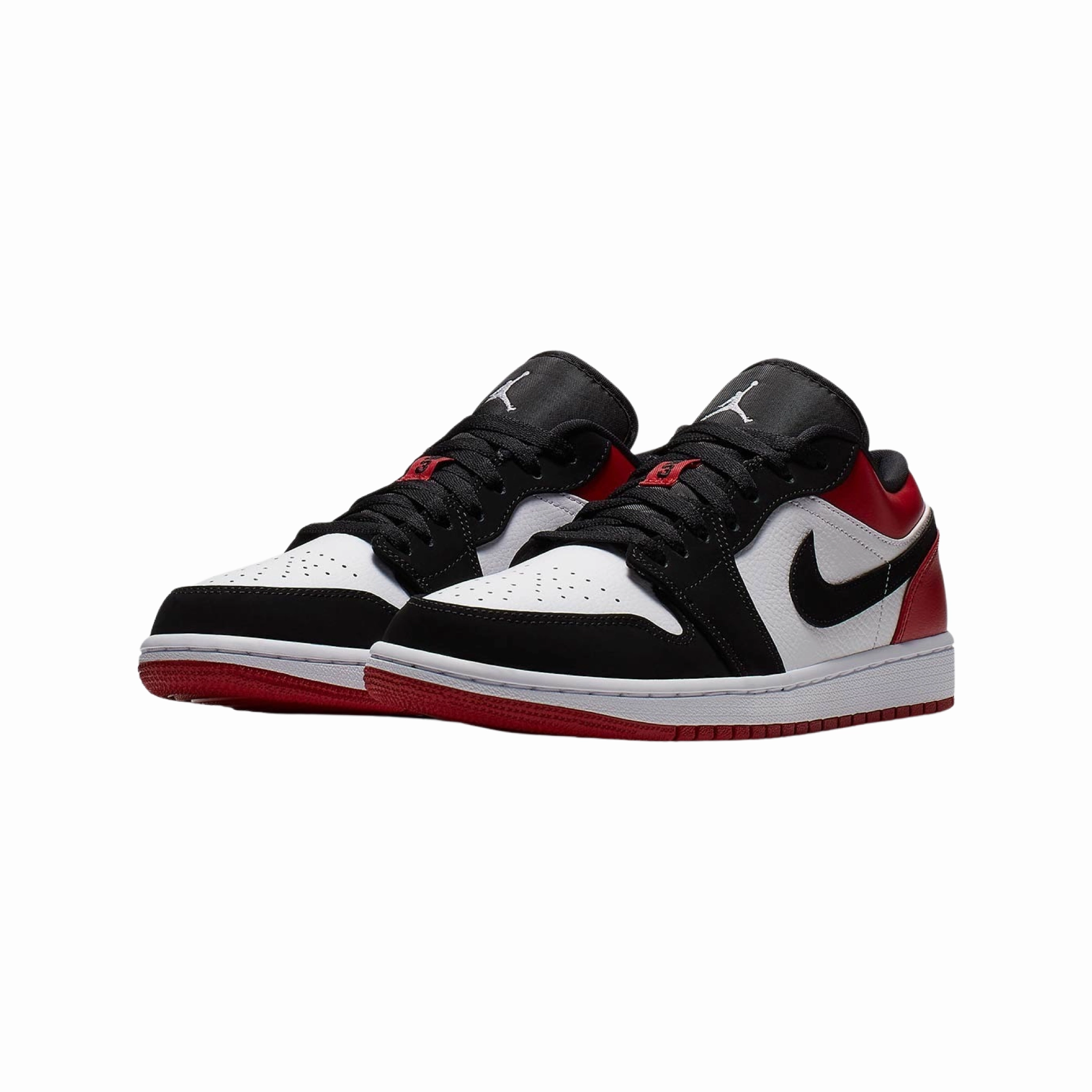 Air Jordan 1 Low Black Toe White Black Gym Red White Basketball Shoes