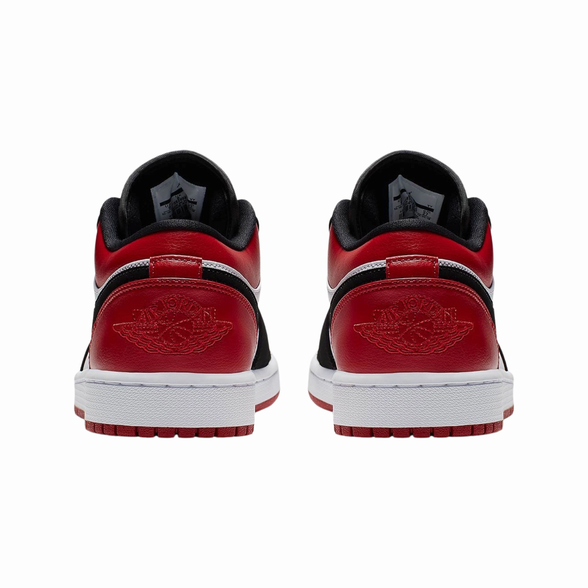 Air Jordan 1 Low Black Toe White Black Gym Red White Basketball Shoes