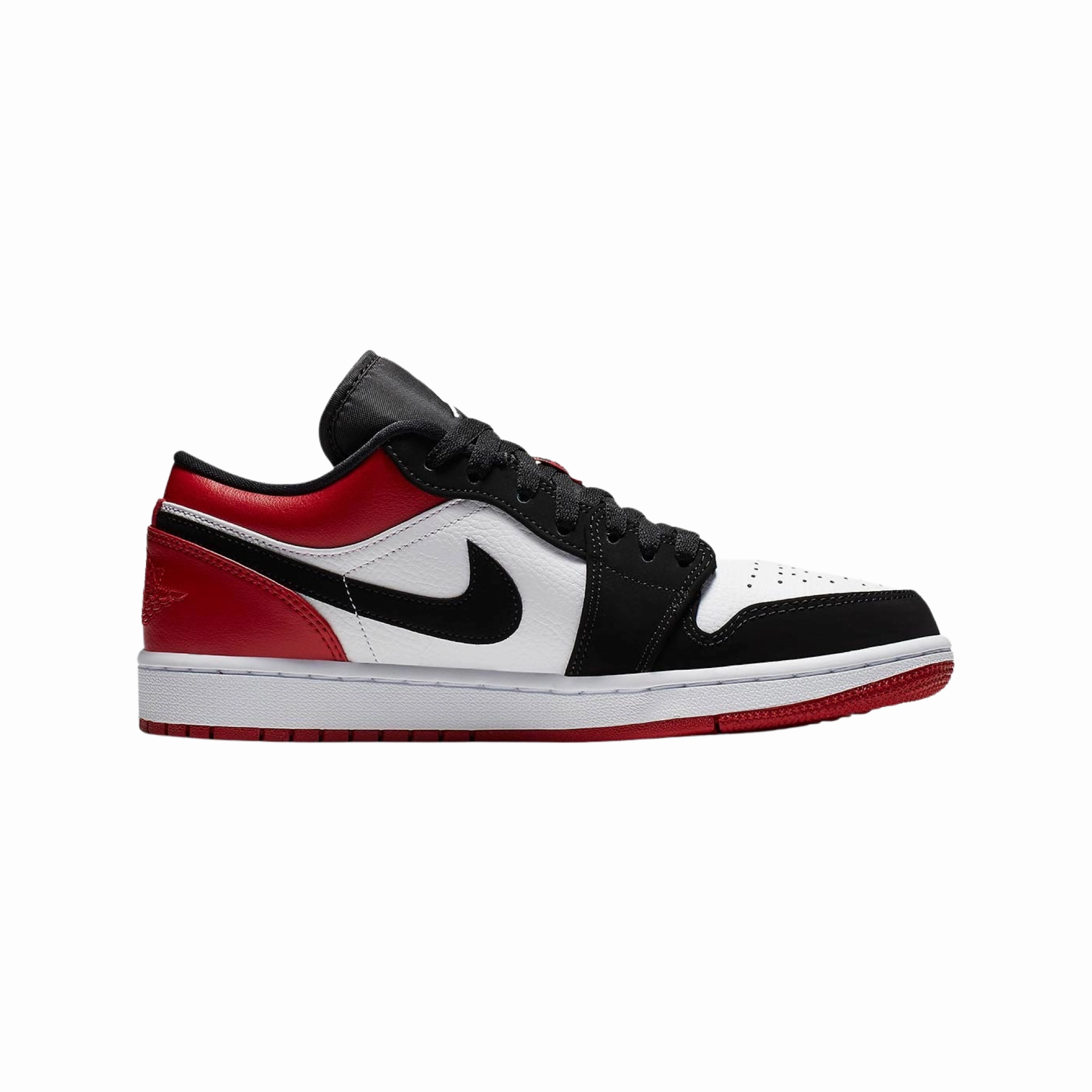 Air Jordan 1 Low Black Toe White Black Gym Red White Basketball Shoes