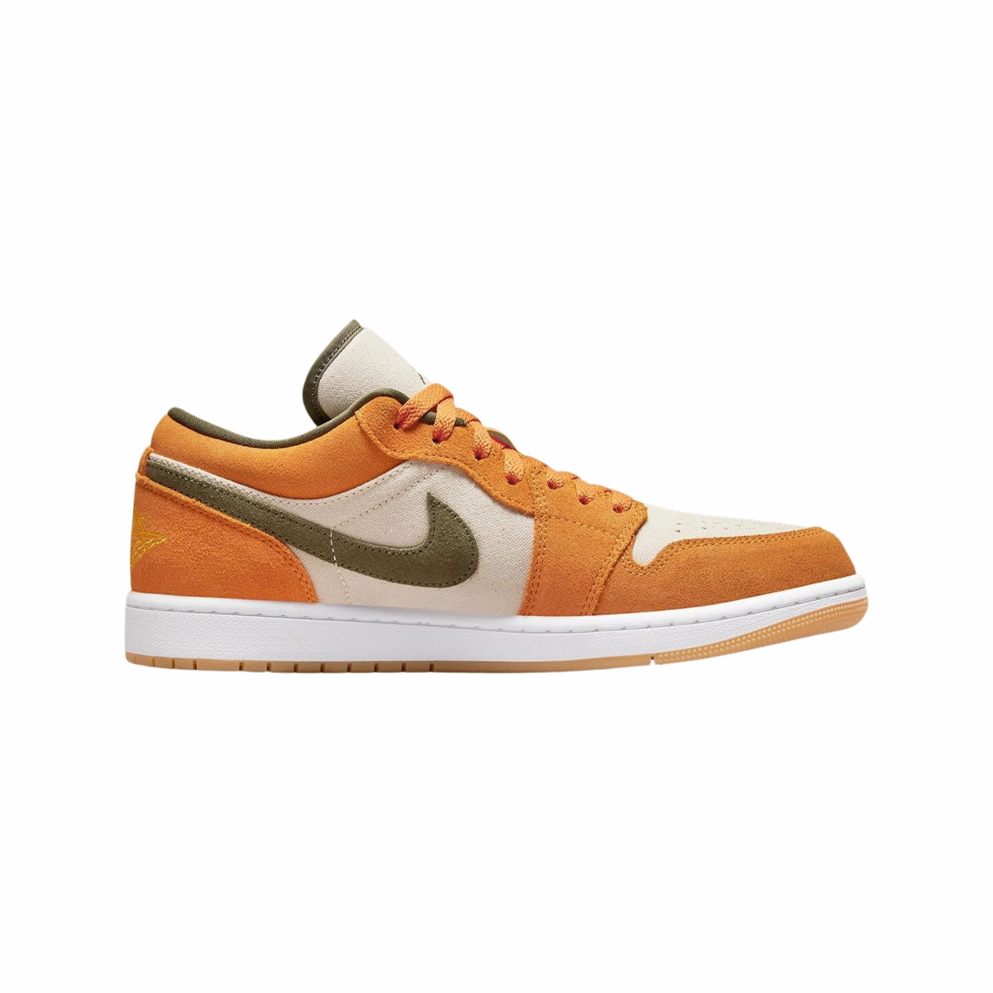 Air Jordan 1 Low Ceramic Light Curry Medium Olive White Basketball Shoes