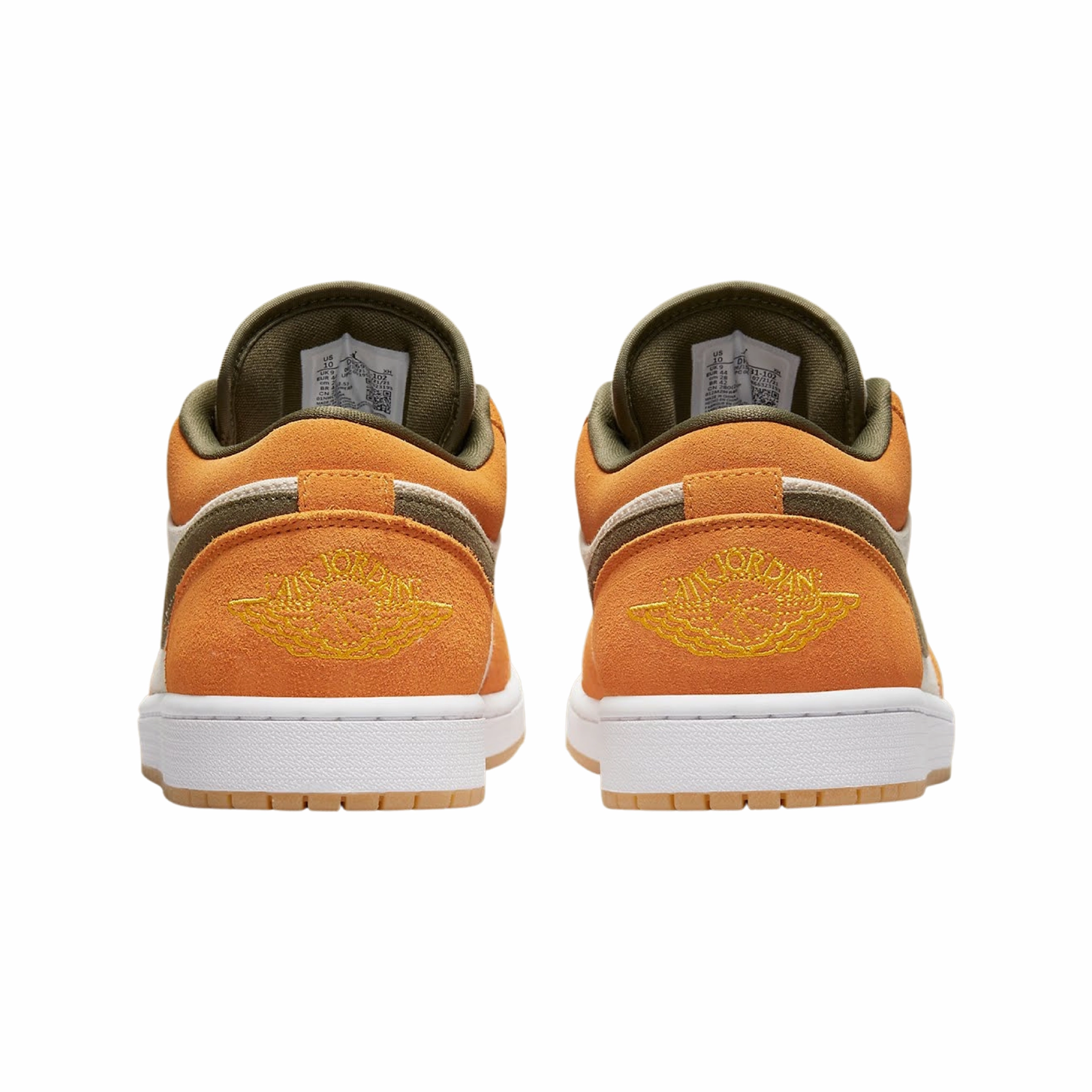 Air Jordan 1 Low Ceramic Light Curry Medium Olive White Basketball Shoes