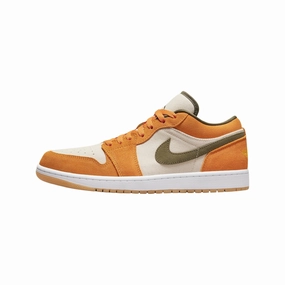 Air Jordan 1 Low Ceramic Light Curry Medium Olive White Air Jordan basketball shoes with classic look