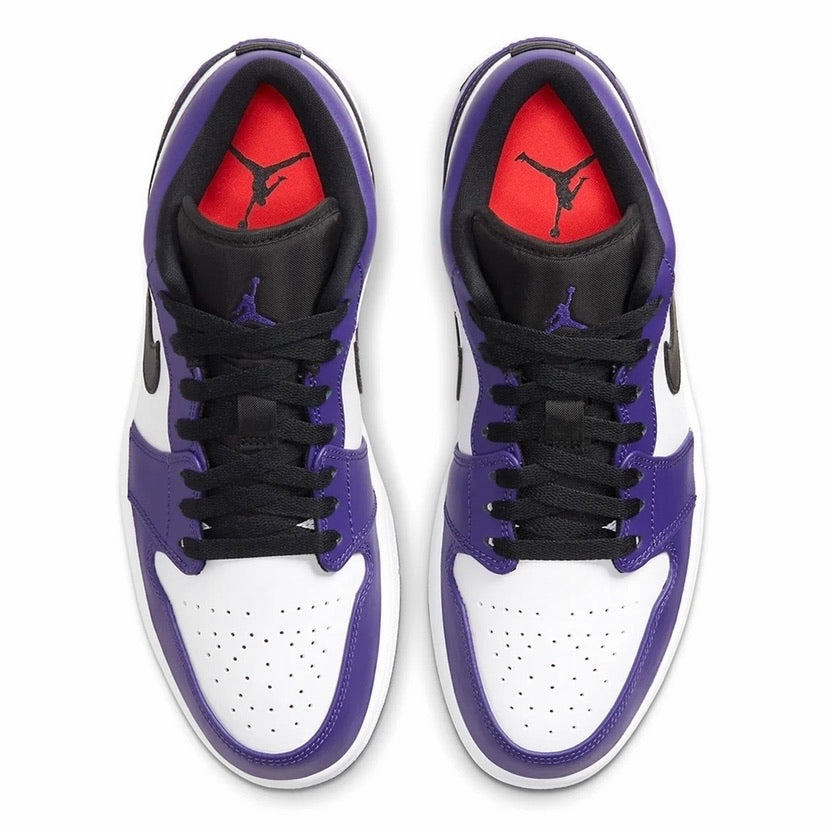 Air Jordan 1 Low Court Purple White Retro Sneakers