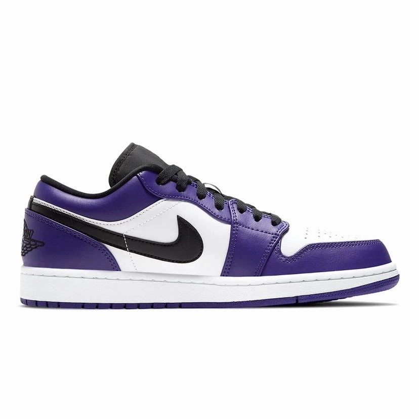 Air Jordan 1 Low Court Purple White Retro Sneakers