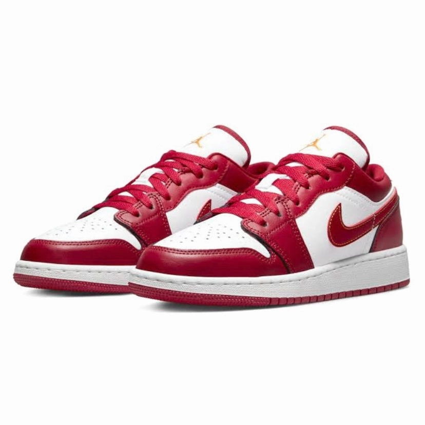Air Jordan 1 Low GS Cardinal Red White Basketball Shoes