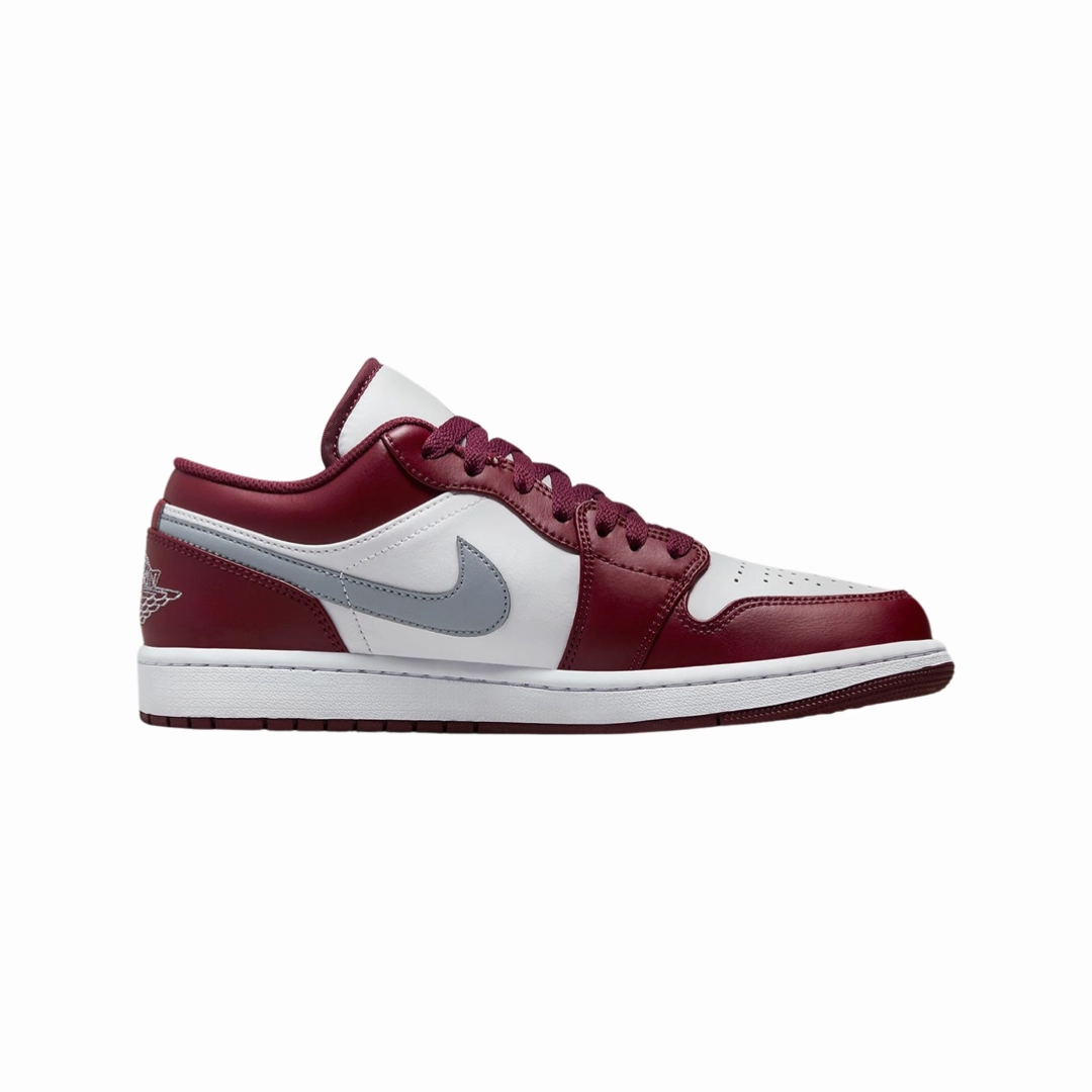 Air Jordan 1 Low GS Cherrywood Bordeaux White Basketball Shoes