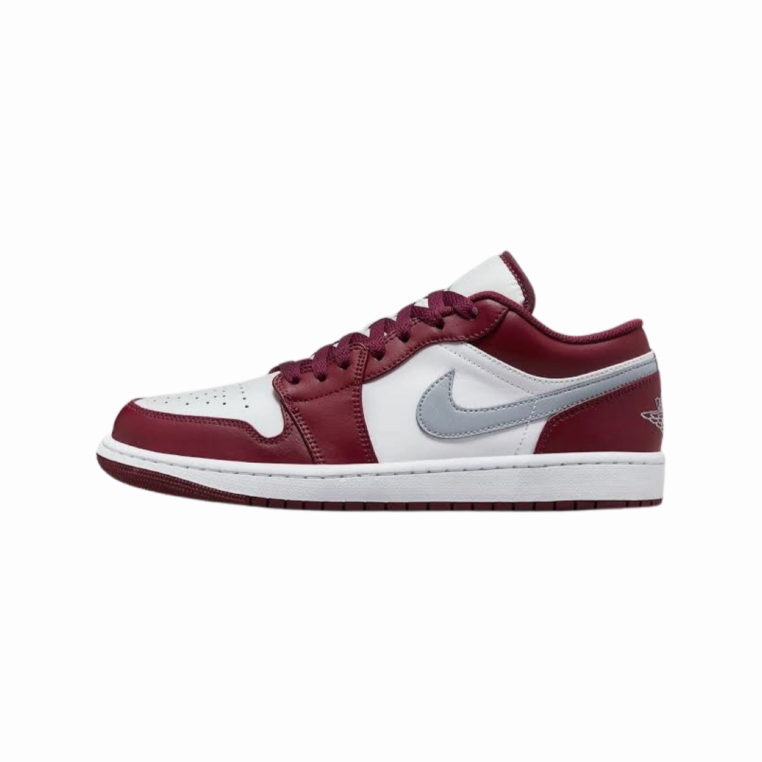 Air Jordan 1 Low GS Cherrywood Bordeaux White Basketball Shoes