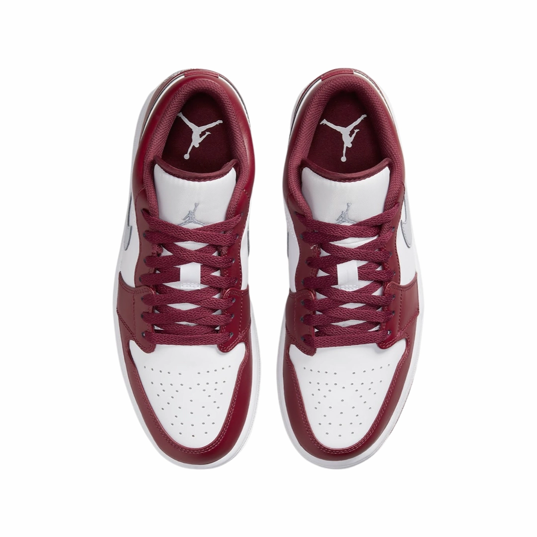 Air Jordan 1 Low GS Cherrywood Bordeaux White Basketball Shoes