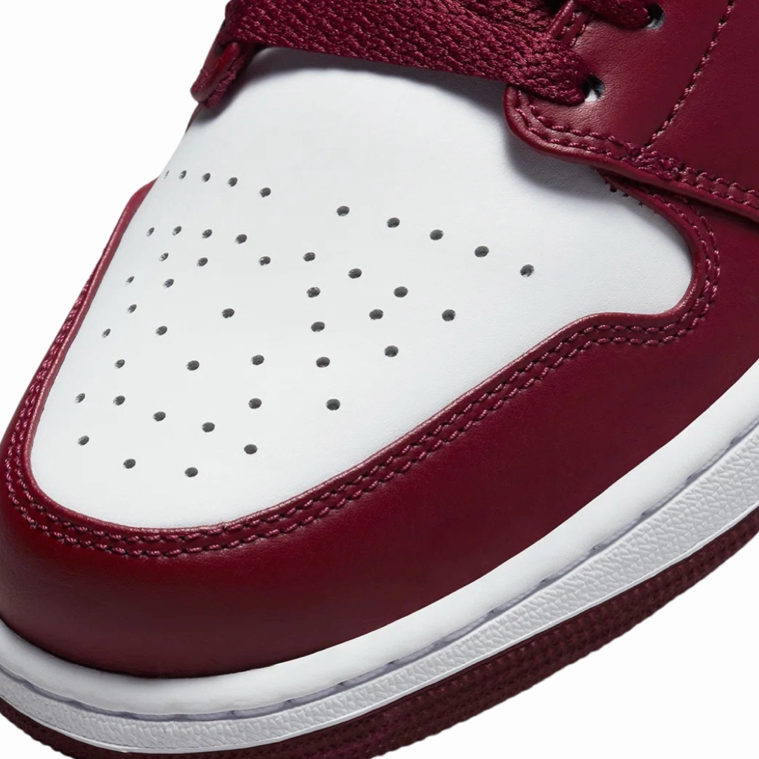 Air Jordan 1 Low GS Cherrywood Bordeaux White Basketball Shoes