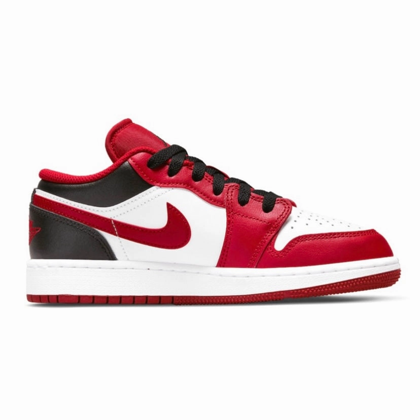 Air Jordan 1 Low GS Chicago Bulls Gym Red Black Basketball Shoes