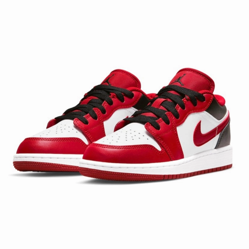 Air Jordan 1 Low GS Chicago Bulls Gym Red Black Basketball Shoes