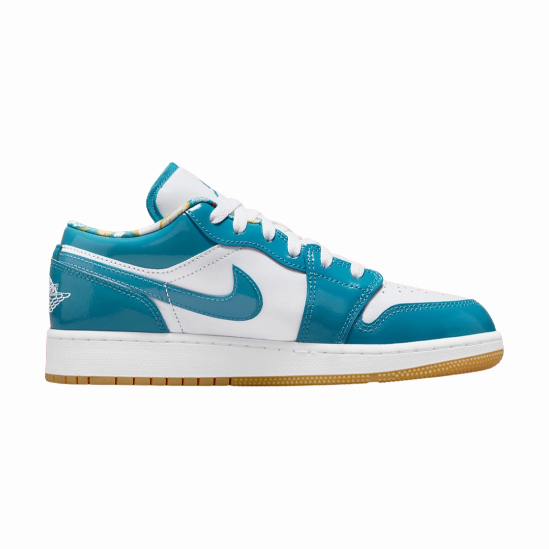 Air Jordan 1 Low GS Cyber Teal White Basketball Shoes