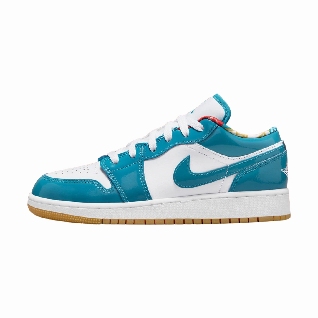 Air Jordan 1 Low GS Cyber Teal White Basketball Shoes
