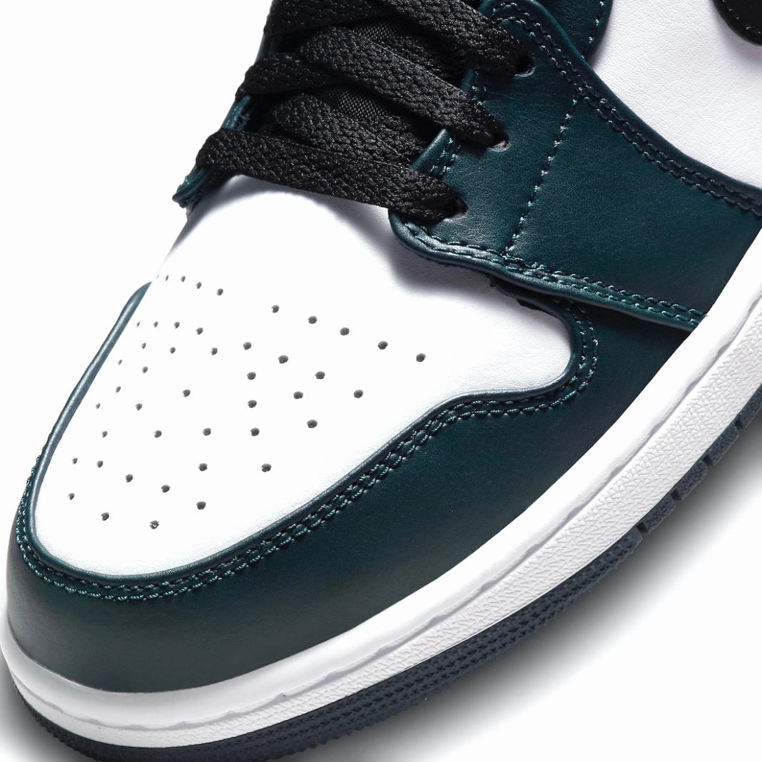 Air Jordan 1 Low GS Dark Teal Armory Blue White Basketball Shoes