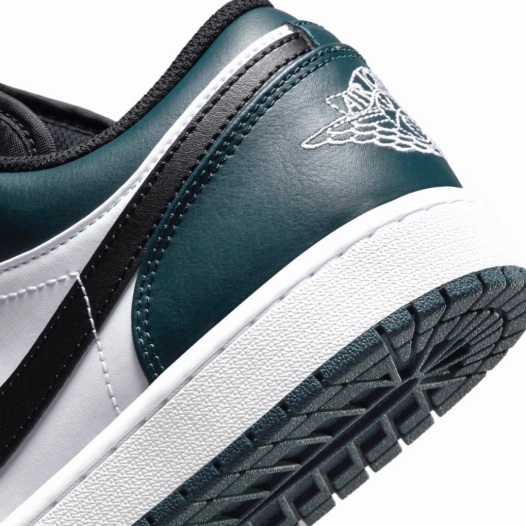 Air Jordan 1 Low GS Dark Teal Armory Blue White Basketball Shoes