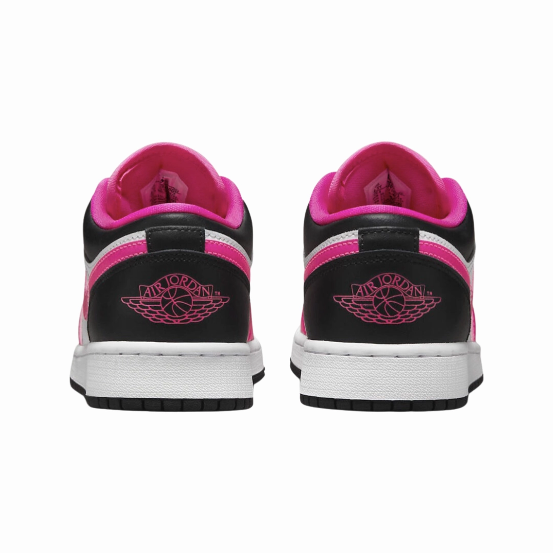 Air Jordan 1 Low GS Fierce Pink Black White Basketball Shoes