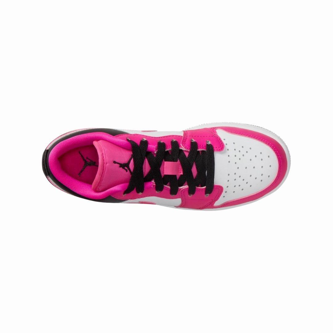 Air Jordan 1 Low GS Fierce Pink Black White Basketball Shoes