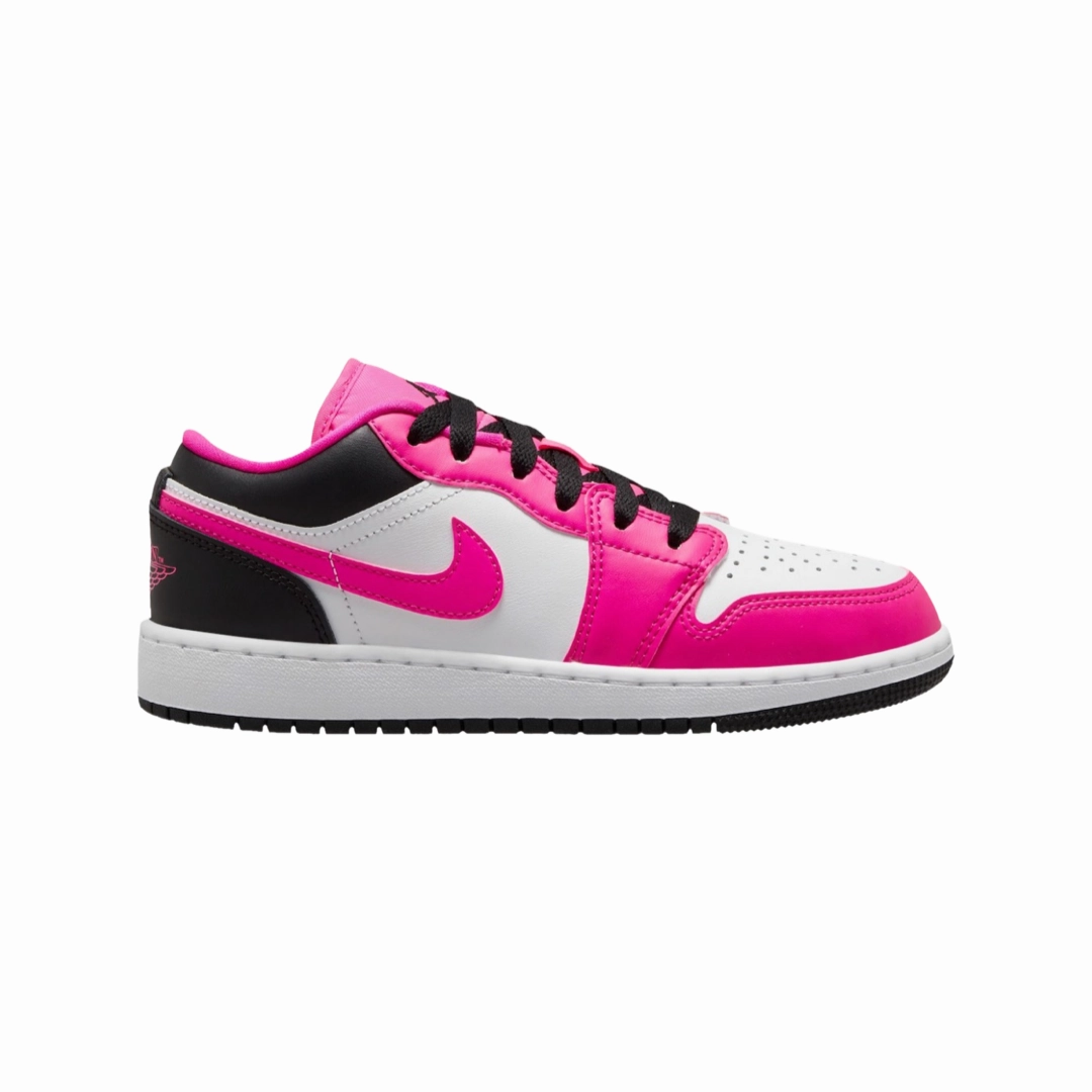 Air Jordan 1 Low GS Fierce Pink Black White Basketball Shoes