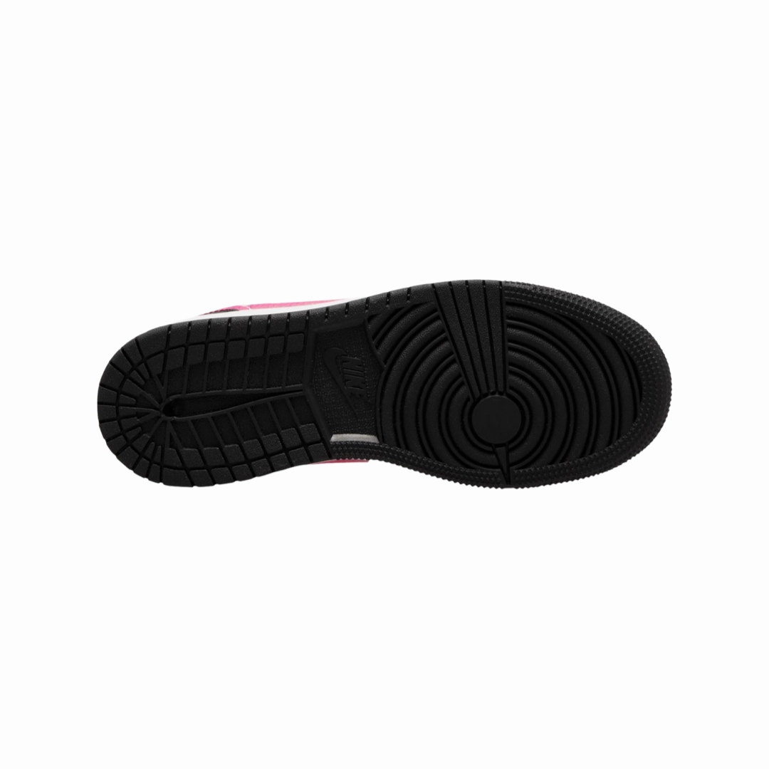 Air Jordan 1 Low GS Fierce Pink Black White Basketball Shoes
