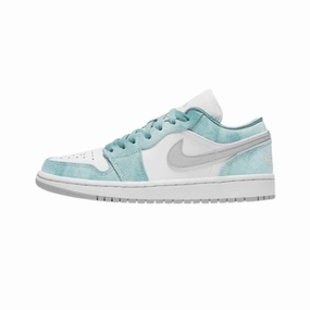 Air Jordan 1 Low GS New Emerald Taxi White Air Jordan basketball shoes with classic look