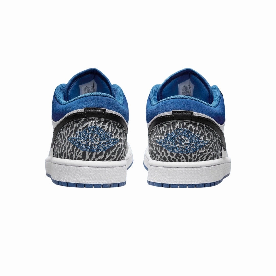 Air Jordan 1 Low GS SE White Dark Marina Blue Basketball Shoes