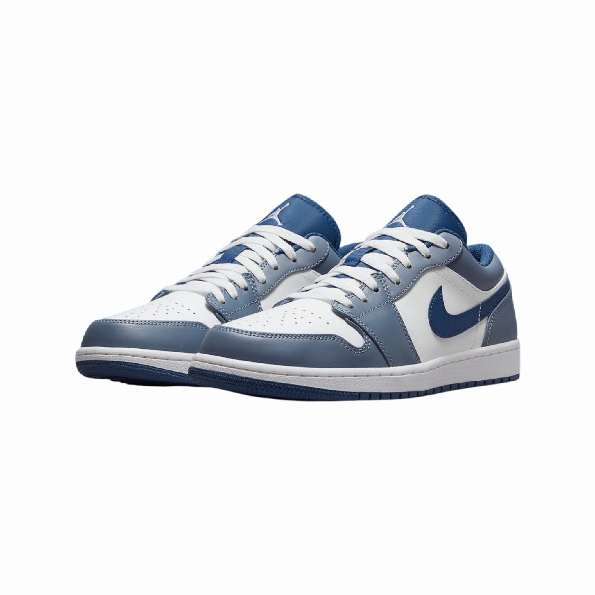 Air Jordan 1 Low GS Slate Blue Navy White Air Jordan basketball shoes with classic look