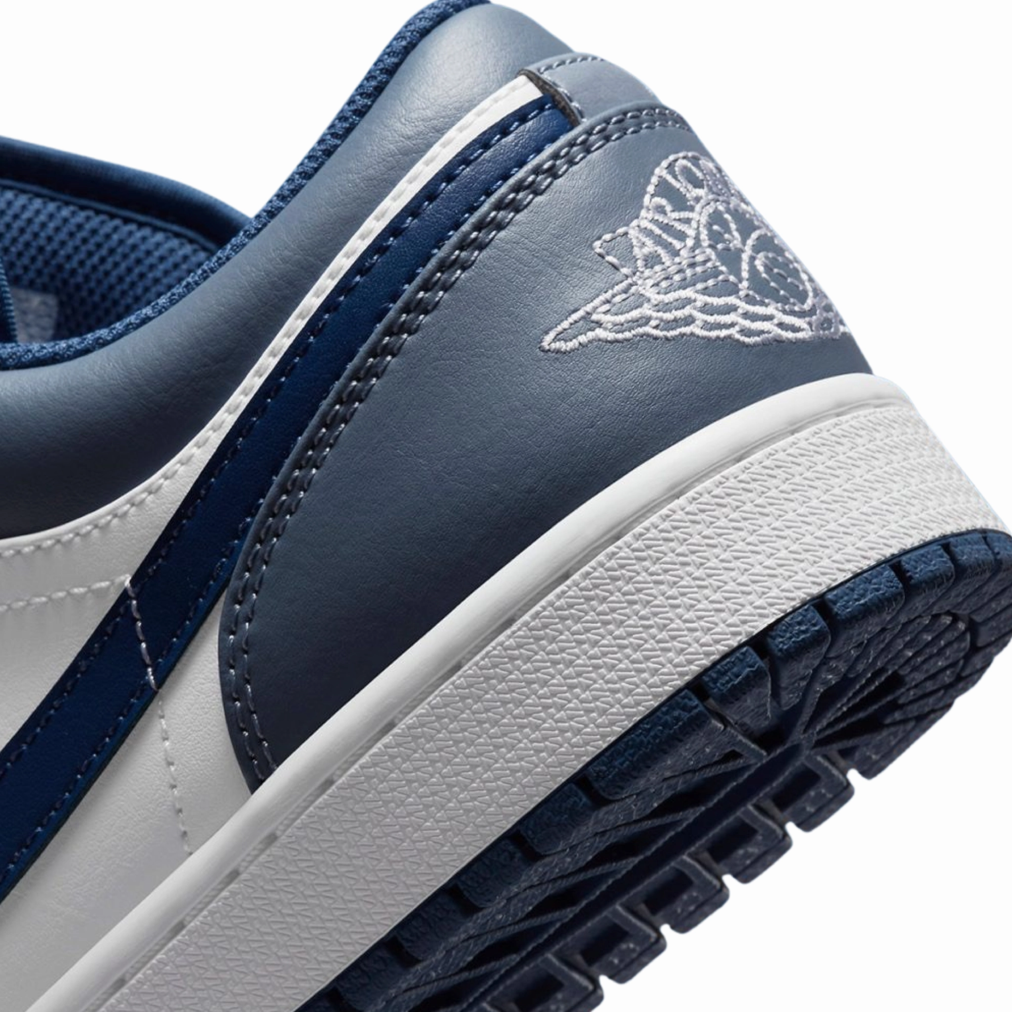Air Jordan 1 Low GS Slate Blue Navy White Basketball Shoes