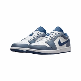 Air Jordan 1 Low GS Slate Blue Navy White Air Jordan basketball shoes with classic look