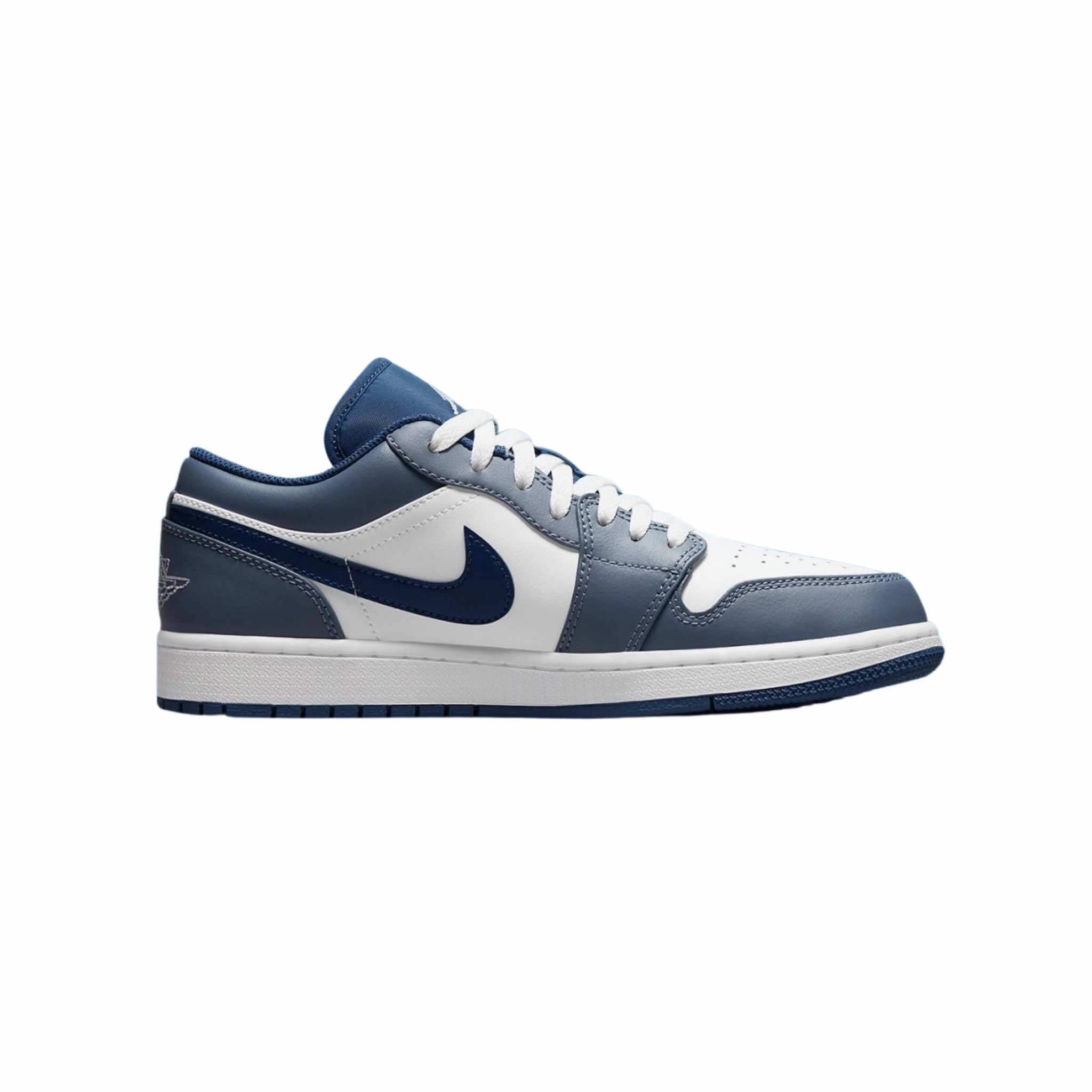 Air Jordan 1 Low GS Slate Blue Navy White Basketball Shoes